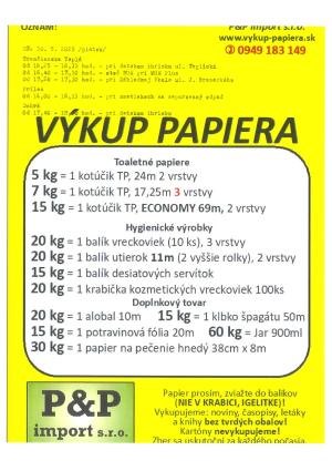výkup papiera